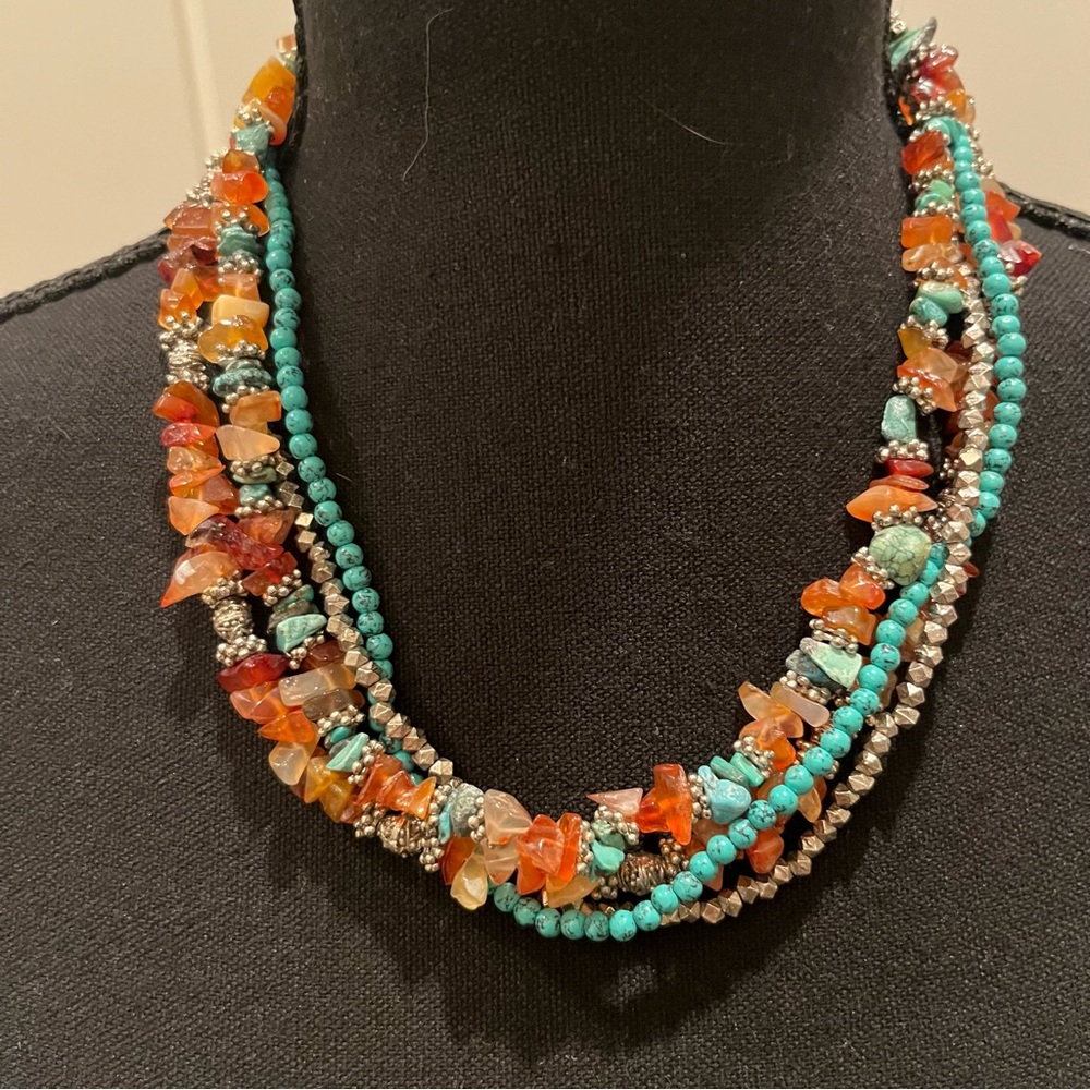 Vintage Multicolor Beaded Necklace